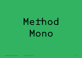 Method Mono Light Italic Font preview